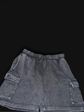 Forever 21 Men's Washed Charcoal Cargo Shorts
